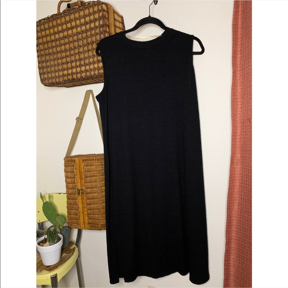 Ava & Viv // Black Fitted Tank Dress // x
